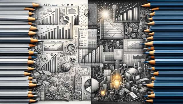 Business Analysis readability, visualisation vs data sheet