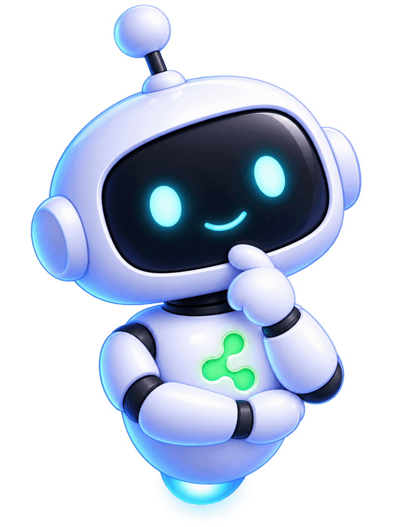 Clusterify.AI Thinking Chatbot Robot Mascot